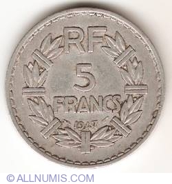 Image #1 of 5 Francs 1947 (Open 9)