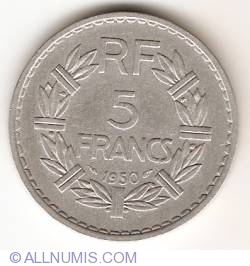 5 Franci 1950
