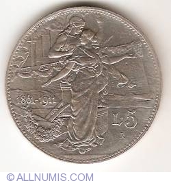 Image #1 of 5 Lire 1911 - 50th Anniversary of the Kingdom