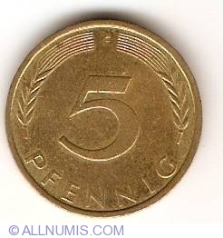 Image #1 of 5 Pfennig 1973 F