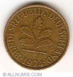 Image #2 of 5 Pfennig 1974 F