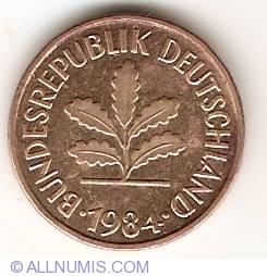 Image #2 of 5 Pfennig 1984 F