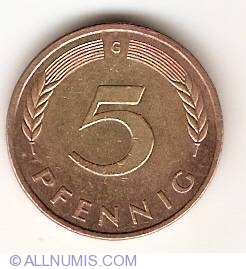 Image #1 of 5 Pfennig 1990 G