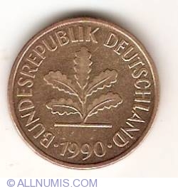 Image #2 of 5 Pfennig 1990 G