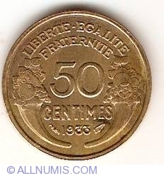 Image #1 of 50 Centimes 1933 (9 închis)