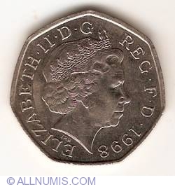 Image #2 of 50 Pence 1998 - 25th Anniversary - Britain in the European Union