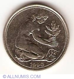 Image #2 of 50 Pfennig 1990 G