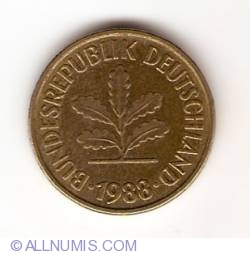Image #2 of 5 Pfennig 1988 F