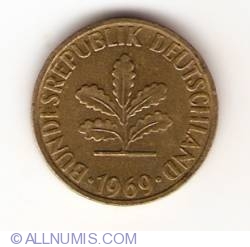 Image #2 of 5 Pfennig 1969 D
