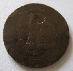 Image #1 of 5 Centimes 1854 BB