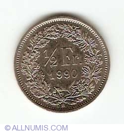 Image #1 of ½ Franc 1990