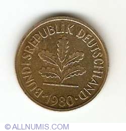 Image #2 of 5 Pfennig 1980 F