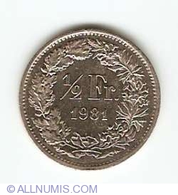 Image #1 of ½ Franc 1981