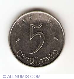 Image #1 of 5 Centimes 1963