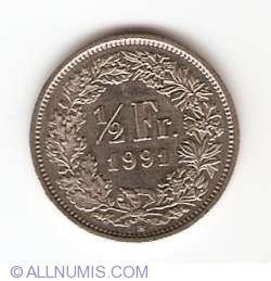 ½ Franc 1991