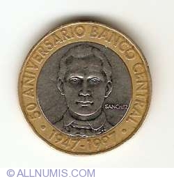 Image #2 of 5 Pesos 1997 - 50th Anniversary - Central Bank