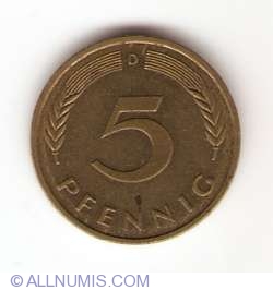 5 Pfennig 1988 D