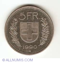 Image #1 of 5 Francs 1990