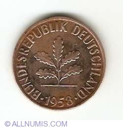 Image #2 of 2 Pfennig 1958 F