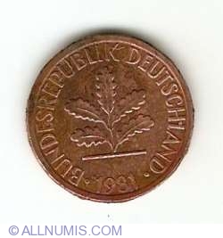 Image #2 of 1 Pfennig 1981 F