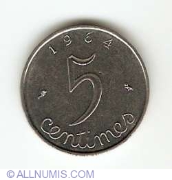Image #1 of 5 Centimes 1964