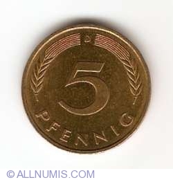 Image #1 of 5 Pfennig 1993 D