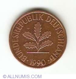 Image #2 of 2 Pfennig 1990 J