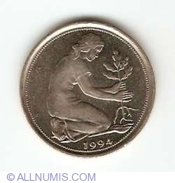 Image #2 of 50 Pfennig 1994 F