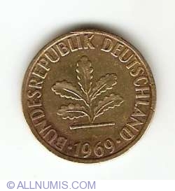 Image #2 of 5 Pfennig 1969 J