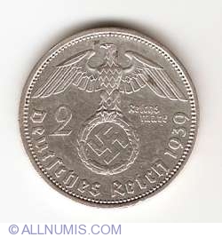 Image #1 of 2 Reichsmark 1939 A - Paul von Hindenburg