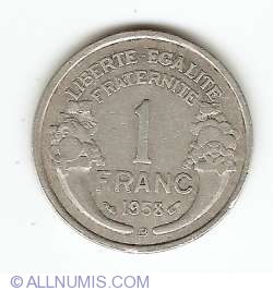 Image #1 of 1 Franc 1958 B