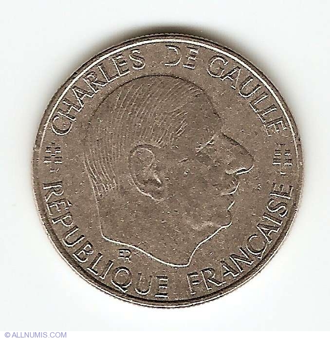 1 Franc 1988 Charles De Gaulle 30 Years Anniversary Of The Fifth