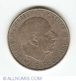 Image #2 of 1 Franc 1988 - Charles de Gaulle - 30 years anniversary of the fifth republic