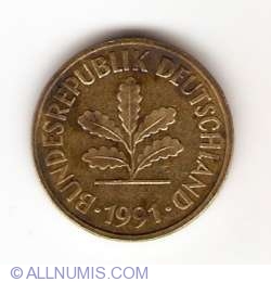 Image #2 of 5 Pfennig 1991 J