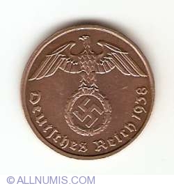 Image #2 of 2 Reichspfennig 1938 A
