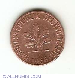 Image #2 of 1 Pfennig 1968 G
