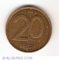Image #1 of 20 Francs 1996 (Belgie)