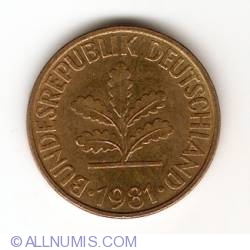 Image #2 of 10 Pfennig 1981 D