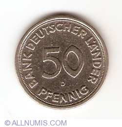 Image #1 of 50 Pfennig 1949 D