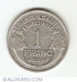 Image #1 of 1 Franc 1949 B