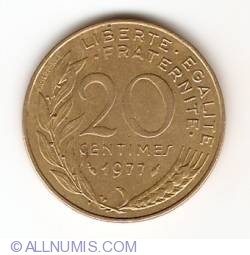Image #1 of 20 Centimes 1977