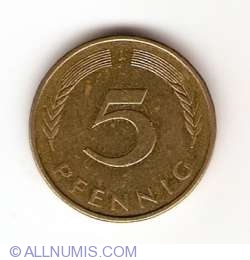 Image #1 of 5 Pfennig 1989 J