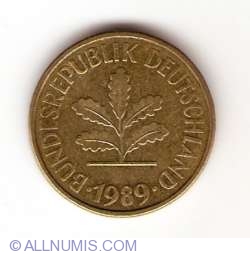 Image #2 of 5 Pfennig 1989 J