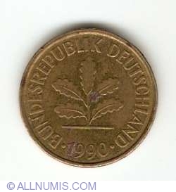 Image #2 of 5 Pfennig 1990 D