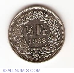1/2 Franc 1988