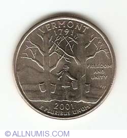 Image #1 of State Quarter 2001 P -  Vermont