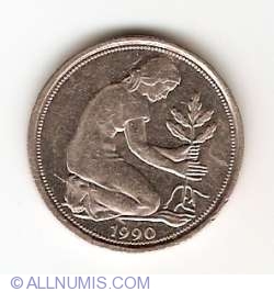Image #2 of 50 Pfennig 1990 F