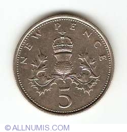 5 New Pence 1970