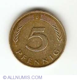 Image #1 of 5 Pfennig 1977 D