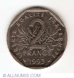 Image #1 of 2 Francs 1993 - 50 Years from Jean Moulin's death